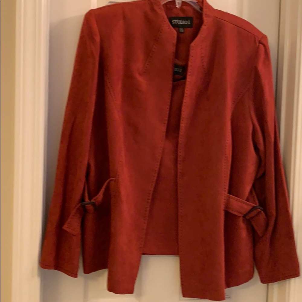 Fake Suede jacket and sleeveless top 18W